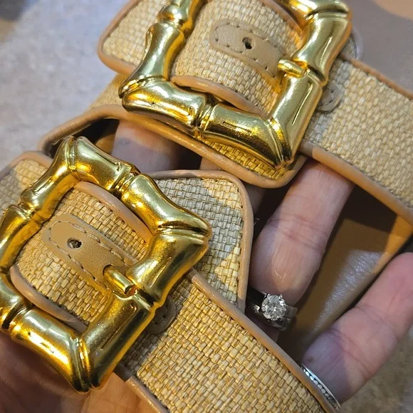 SCHUTZ Enola Sporty Natural Tan Buckle Sandals - Picture 7 of 13